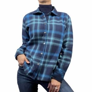 ORVIS Fleece Lined Plaid Flannel Shirt Shacket M